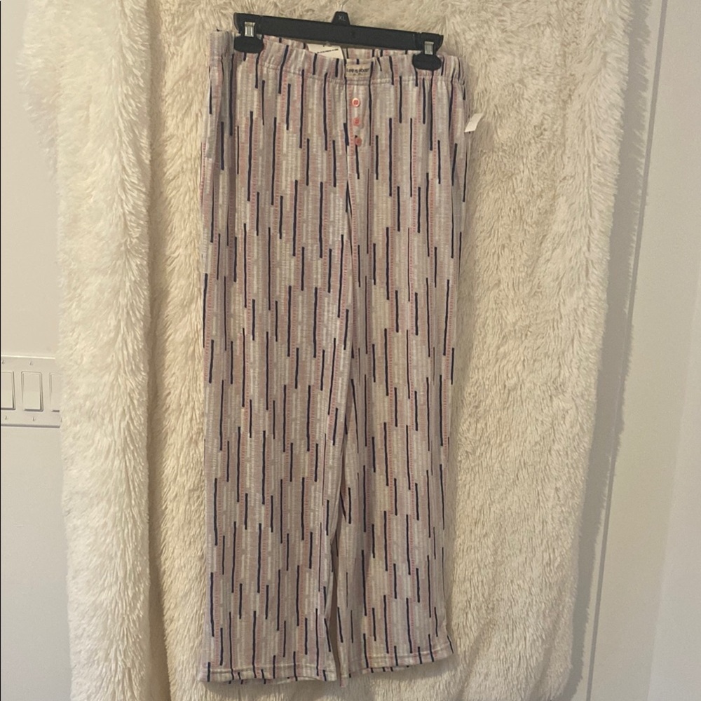 Life Is Good Gray and Black Pajama Pants Relaxed Fit